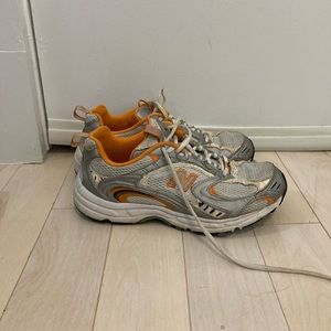 Orange and Gray New Balance 530 Sneakers
